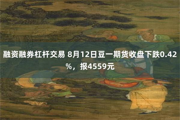 融资融券杠杆交易 8月12日豆一期货收盘下跌0.42%，报4559元