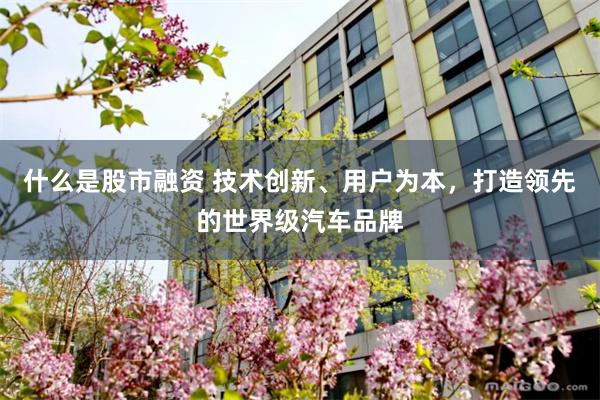 什么是股市融资 技术创新、用户为本，打造领先的世界级汽车品牌