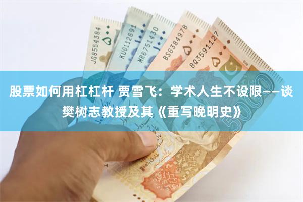 股票如何用杠杠杆 贾雪飞：学术人生不设限——谈樊树志教授及其《重写晚明史》